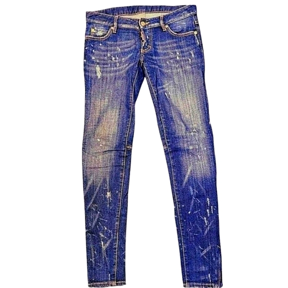 *FINAL DISCOUNT*DSQUARED2 Blue Distressed Women Jeans - Picture 1 of 7